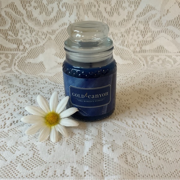 FRESH DENIM Gold Canyon Scented Candle 5 oz / 142 g NWOT Discontinued - Picture 2 of 13